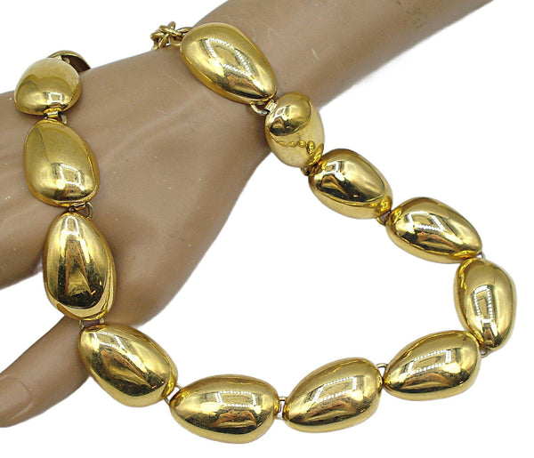Monet Chunky Gold Tone Heavy Necklace 18"