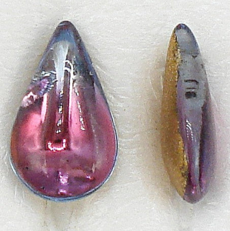 13x7.8mm (3101) Bi Color Light Sapphire Ruby Pear Teardrop Buff Top Doublet