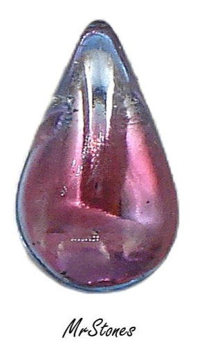 13x7.8mm (3101) Bi Color Light Sapphire Ruby Pear Teardrop Buff Top Doublet