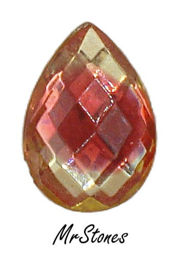 18x13mm (2320/2) Rauten Rose Cut Pendeloque Pear Fully Faceted Flatback