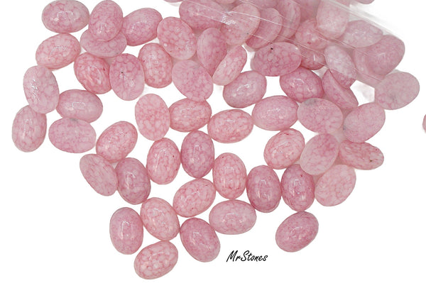 14x10mm (2195) Pink Matrix Oval Cabochon