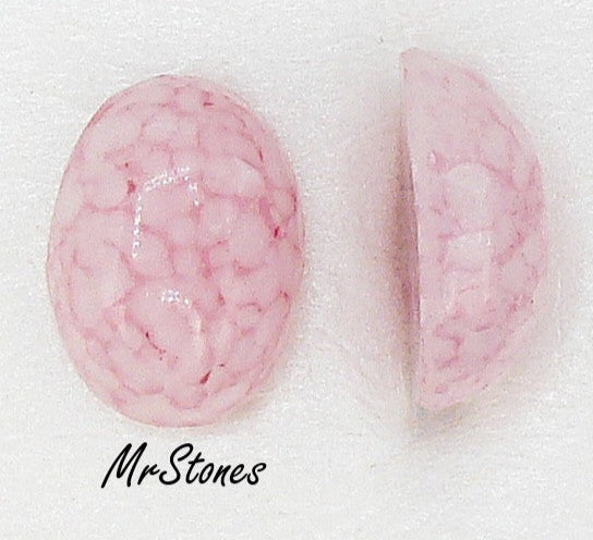 14x10mm (2195) Pink Matrix Oval Cabochon