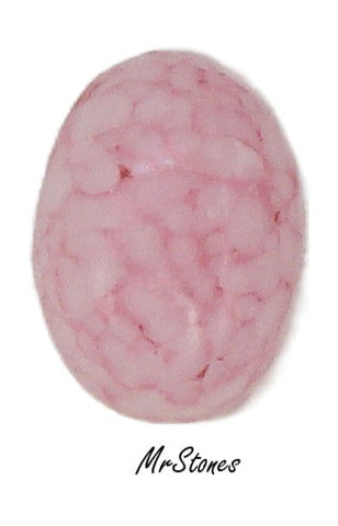 14x10mm (2195) Pink Matrix Oval Cabochon