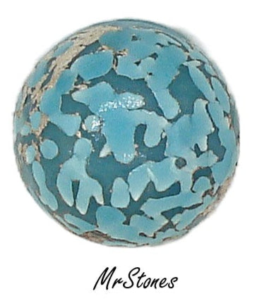 12mm (1684) Turquoise Mosaic Matrix Round Cabochon