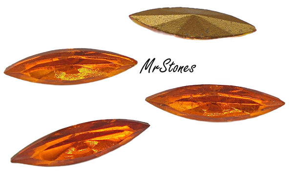 15x4mm (4200/2) TTC Sun Bright Orange Marquise Navette 1pc/$0.65 or 3pcs/$1.00