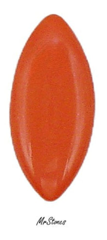 15x7mm (3175) Opaque Coral Bombe Cut Marquise Navette Cabochon