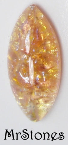 15x7mm (3175) Peach Opal Glass Marquise Navette Cabochon