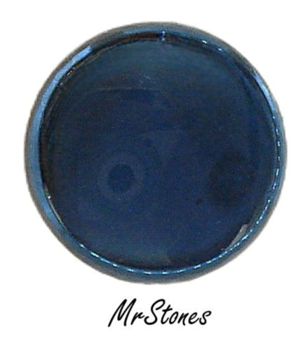 18mm (3217) Montana Sapphire Round Buff Top Doublet Disc Like Cabochon