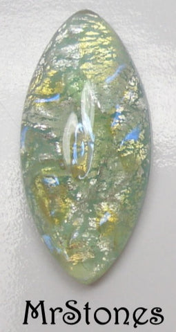 15x7mm (3175) Mint Green Opal Glass Marquise Navette Cabochon