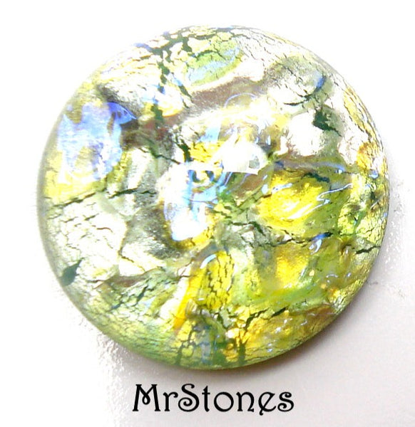 18mm (1684) Mint Opal Glass Round Cabochon