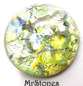 15mm (1684) Mint Opal Glass Round Cabochon