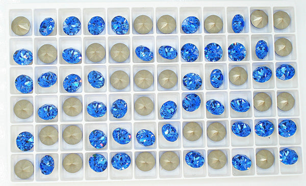 8.2-8.4mm (1088) (39ss) Sapphire New Cut Swarovski Round Chaton