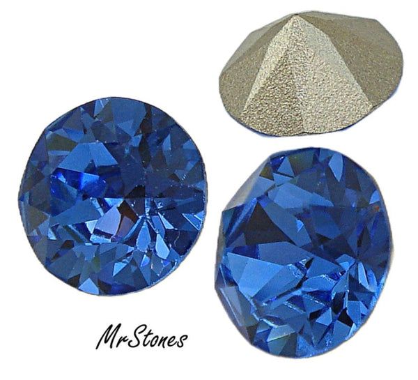 8.2-8.4mm (1088) (39ss) Sapphire New Cut Swarovski Round Chaton
