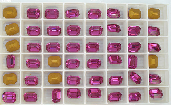 10x8mm (4600) Fuchsia Cushion Octagon Shape