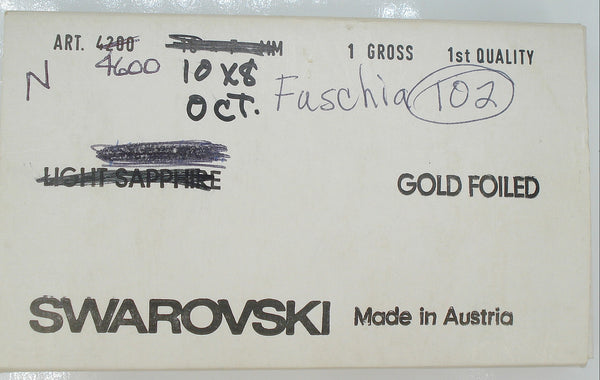 10x8mm (4600) Fuchsia Cushion Octagon Shape