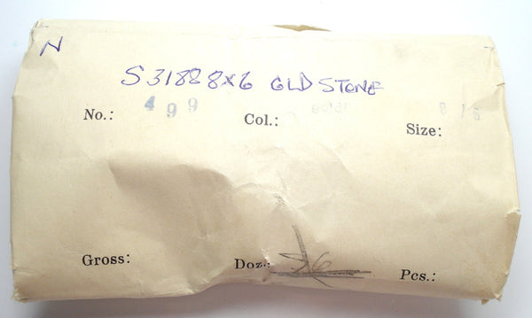 8x6mm (3188) Gold Stone Fleck Oval Buff Top Doublet 5pk $1.00