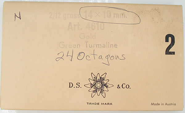 14x10mm (4610) Green Turmaline Step Cut Cushion Octagon DS Co.