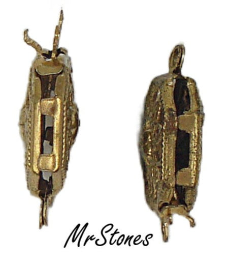 1/2" 1 Strand and 2 Strand Box Tongue Gold Tone Clasp