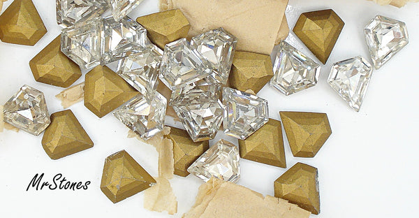 13.5mm Crystal Machine Cut Pentagon Shape 5 Sided Classic Look