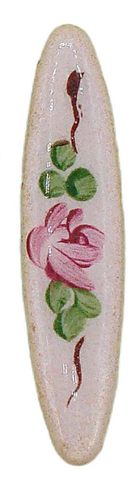 38x8mm Guilloche Oval Cabochon Metal with Pink/Pink Enamel Flowers Floral 2pk/$1.50