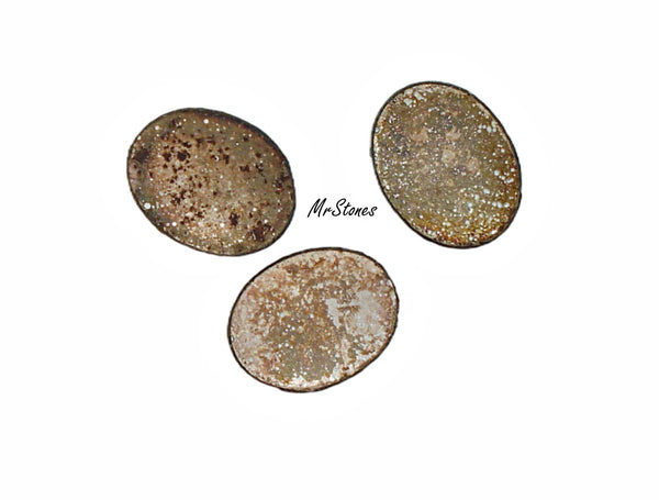 10x8mm Guilloche Oval Cabochon Metal Blue/Pink Enamel Flowers Floral 3pk/$1.00