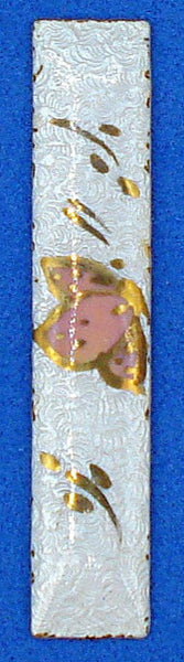 36x7mm Bar Panels Enamel Metal Guilloche Pink Butterfly Flowers Floral 2pk/$1.50
