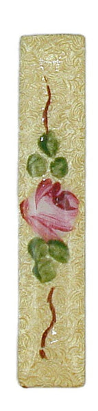 36x7mm Bar Panels Enamel Metal Guilloche Yellow/Pink Flowers Floral 2pk/$1.50