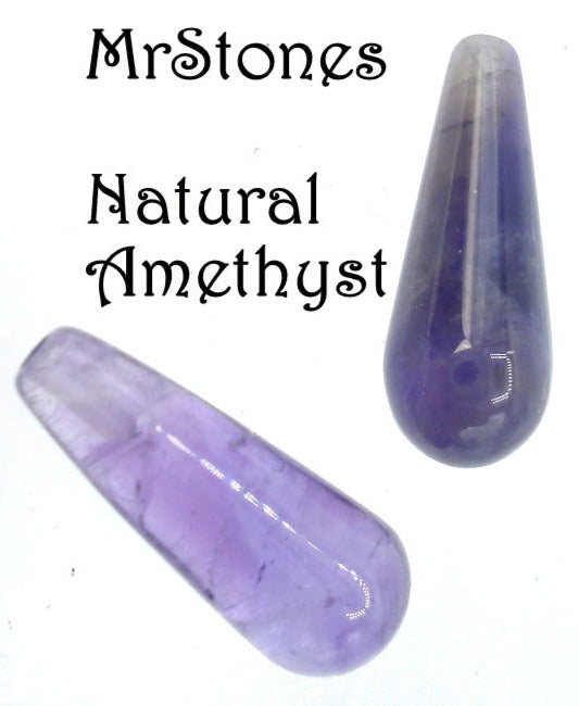 16x6mm Natural Amethyst Teardrop with Top Hole Drill Dangle