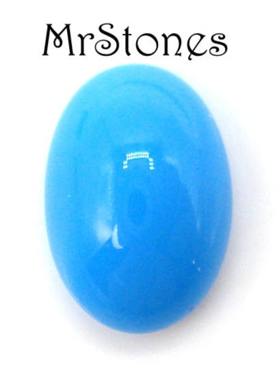 7x5mm (2195) Dark Turquoise Oval Cabochon
