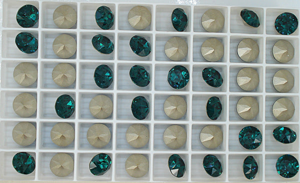 9.9-10.2mm (1088) (45ss) Emerald Round Chaton New Swarovski Elements