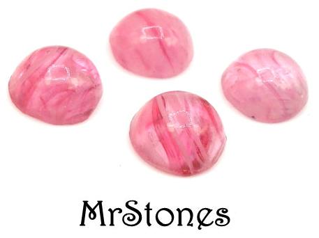 6mm (6.5mm) (1684) Flawed Rose Quartz Round Cabochon Japan Pink Shades