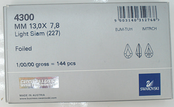 13x7.8mm (4300) Light Siam Pear Shape