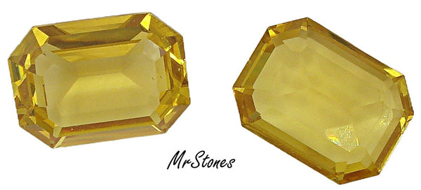 20x15mm (4610) Light Topaz Unfoiled Cushion Octagon Step Cut Swarovski DS Co.