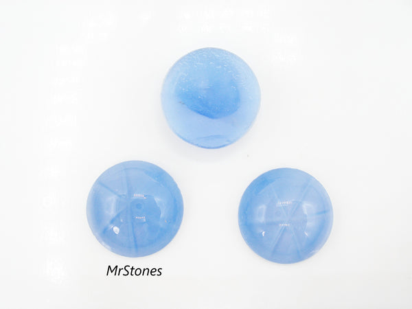 20mm (1684) Light Sapphire Star Moonstone Round Cabochon Czech