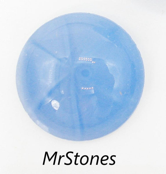 20mm (1684) Light Sapphire Star Moonstone Round Cabochon Czech