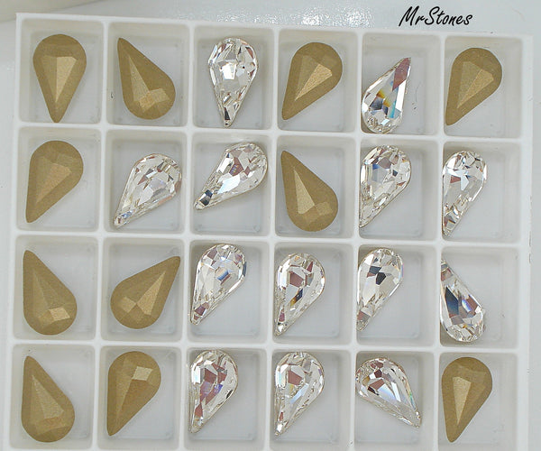 13x7.8mm (4300) Pear Shape Teardrop Machine Cut