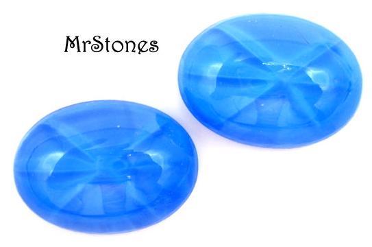 25x18mm (1685) Blue Moonstone Star Oval Cabochon