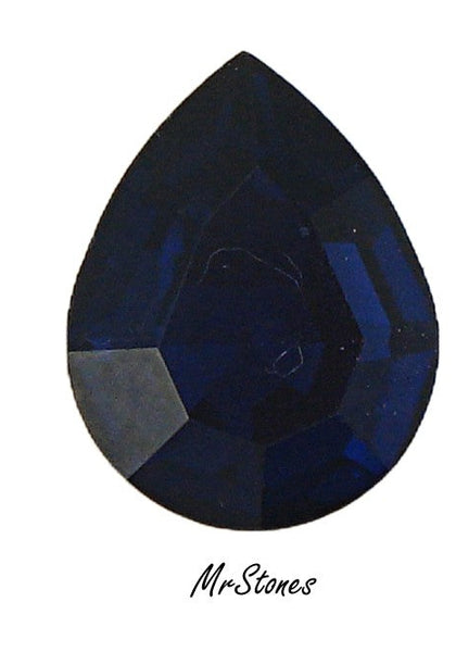 16x12.5mm (4320) Dark Sapphire Pear Pendeloque Shape