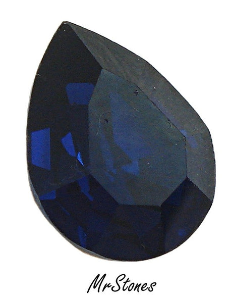 16x12.5mm (4320) Dark Sapphire Pear Pendeloque Shape