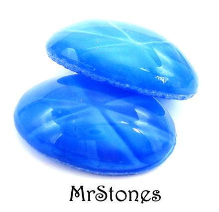 25x18mm (1685) Blue Moonstone Star Oval Cabochon