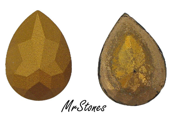 15x11mm (4320) Crystal and Black Diamond Pear Shape Pendeloque