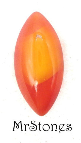 15x7mm (3146) Bi Color Red Yellow Marquise Navette Buff Top Doublet