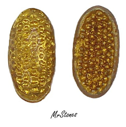 14x7.5mm (2195) Topaz Oval Cabochon Conclave Waffle Back 5pcs/$1.00