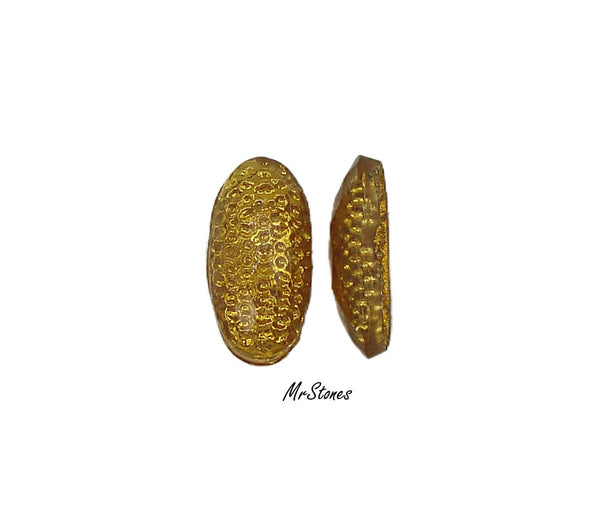 14x7.5mm (2195) Topaz Oval Cabochon Conclave Waffle Back 5pcs/$1.00