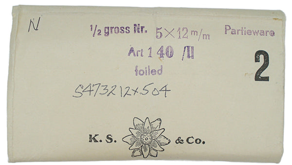 12x5mm (4732) (Art 140/II) Crystal Pointed Ends Baguette K.S. Co. Swarovski
