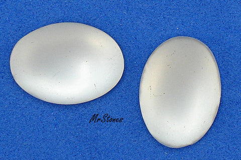18x13mm (2195) Crystal Frosted Oval Cabochon 1pc/$1.00 or 2pcs/1.50
