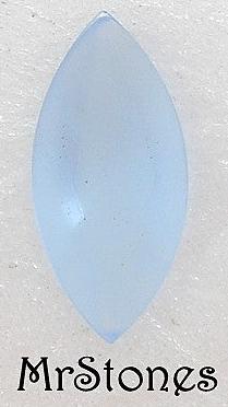 10x5mm (4200/2) TTC Light Sapphire Un-Foiled Frosted Matte Marquise Navette