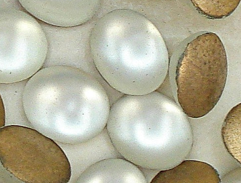 12x10mm (2195) Crystal Frosted Oval Cabochon 1pc/$0.75 or 2pc/$1.00