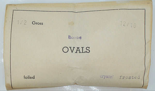 12x10mm (2195) Crystal Frosted Oval Cabochon 1pc/$0.75 or 2pc/$1.00