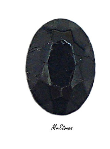 7x5mm (2110/2) Jet Black Oval Rose Cut $0.35/ea or 4pc/$1.00